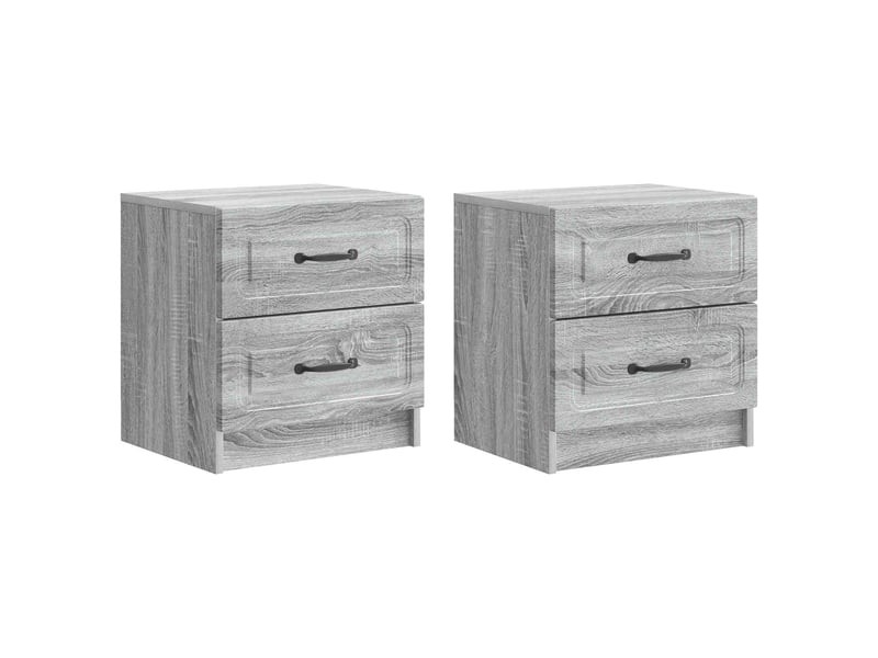  Table de chevet - cabinet de chevet - table de nuit 2 pièces sonoma gris 43 x 34,5 x 44,5 cm  - Conforama A
