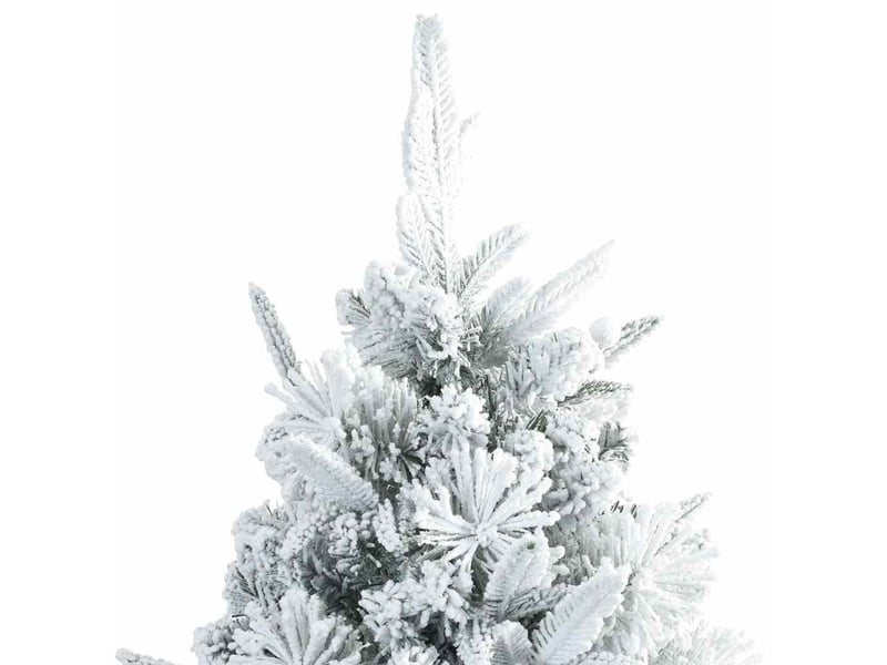 Sapin de noël artificiel, arbre de noël à branches pliantes, duveteux de neige shl4705 - Conforama D
