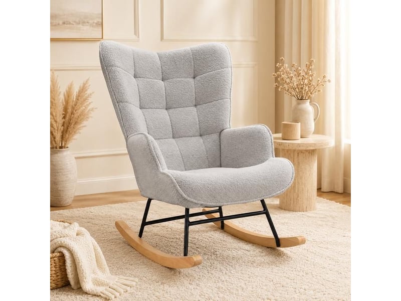  Commode 4 tiroirs avec style rayures verticales, armoire de rangement avec pieds hauts, meuble chambre en couleur bois naturel  - Conforama B