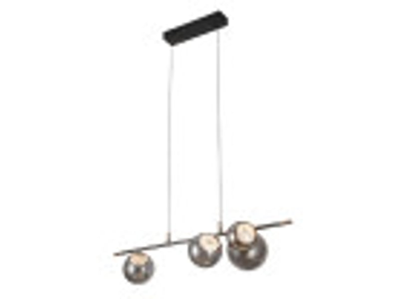  Fabrilamp pompeya, réglette, moderne, led, 28 w, 2520 lm, 3000-4000-6000 k, noir, 40-140 x 100 x 34 cm 234385009 - Conforama B