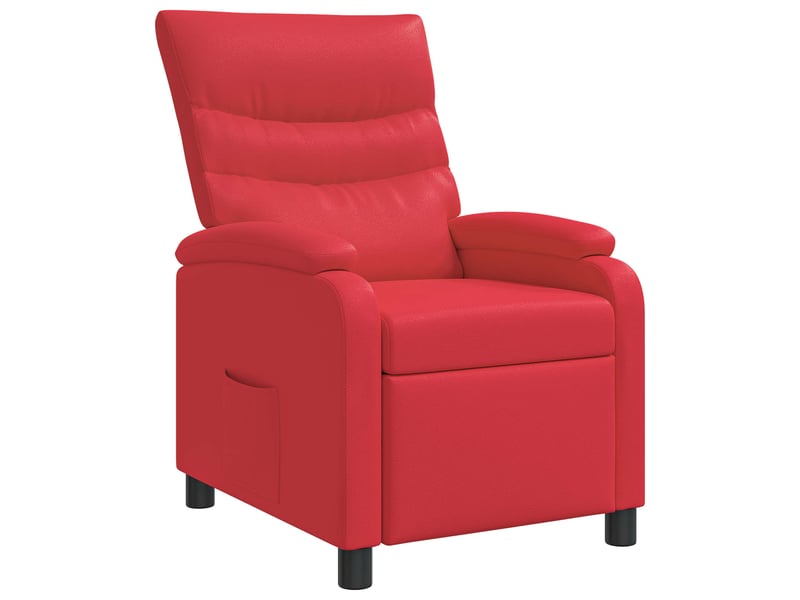  Vidaxl fauteuil inclinable rouge simili cuir  - Conforama D