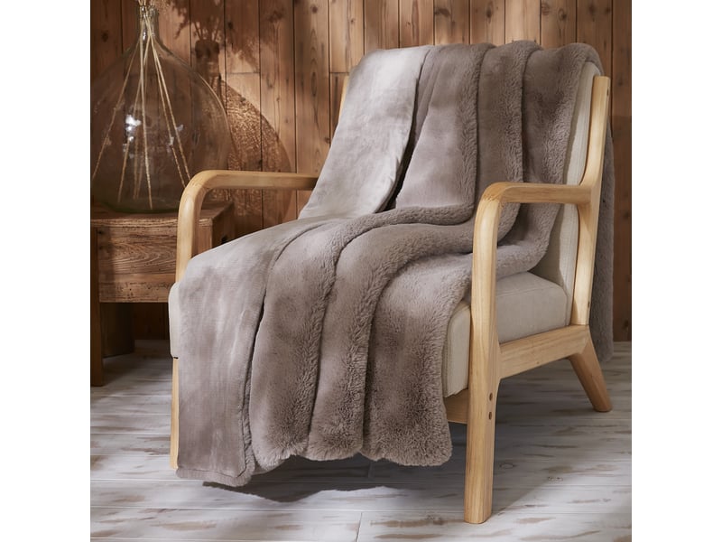  Plaid 140x200 cm polyester loutre PD21790 - Conforama B