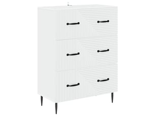 Armoire de rangement bureau, armoire à tiroirs blanc 66 x 34,5 x 89,5 cm bois d'ingénierie