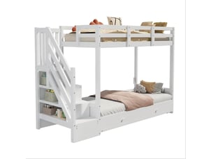 Lit superposé 90x200 cm <strong></strong>  <strong></strong> coloris blanc