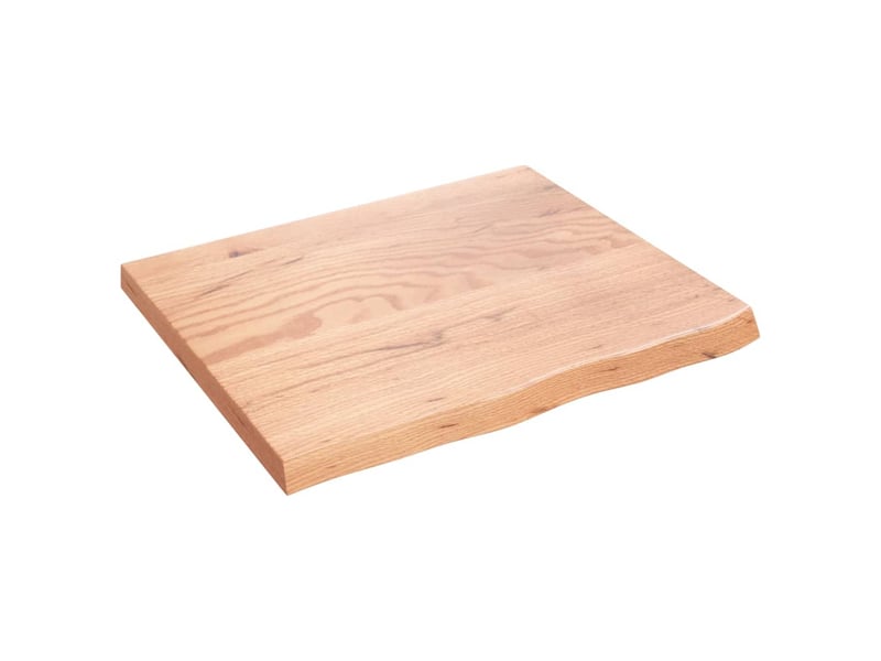  Comptoir de salle de bain, plan de travail marron clair 60x50x2 cm bois traité cf65830  - Conforama A