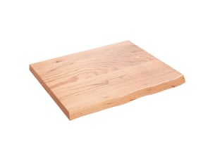 Comptoir de salle de bain, plan de travail marron clair 60x50x2 cm bois traité cf65830