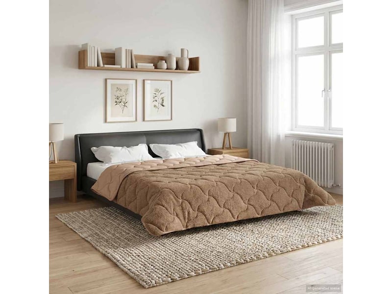  Duvet - couette complet toute l'année 220 x 260 cm non taupe respirant  - Conforama D
