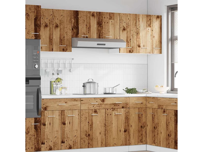  Meuble de rangement cuisine, armoire suspendue bois ancien 30x31x60cm bois d'ingénierie  - Conforama C