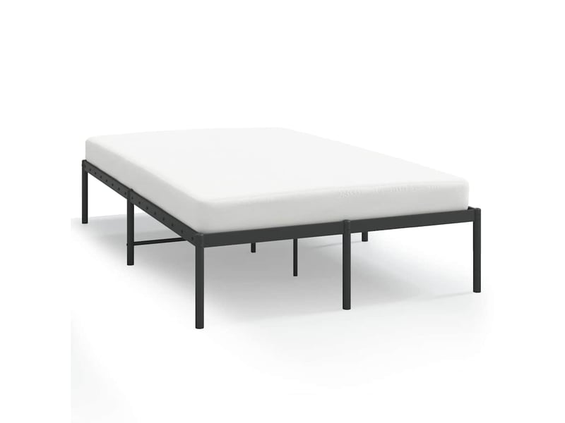  Lit double- lit adulte -  cadre de lit métal sans matelas noir 135x190 cm  - Conforama A