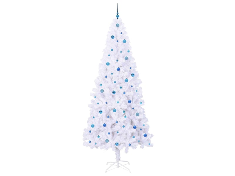  Sapin de noël artificiel, arbre de noël avec 300 led blanc 240 cm pvc et acier shl3696  - Conforama D
