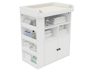 Commode 3 tiroir(s) coloris blanc largeur 82 cm