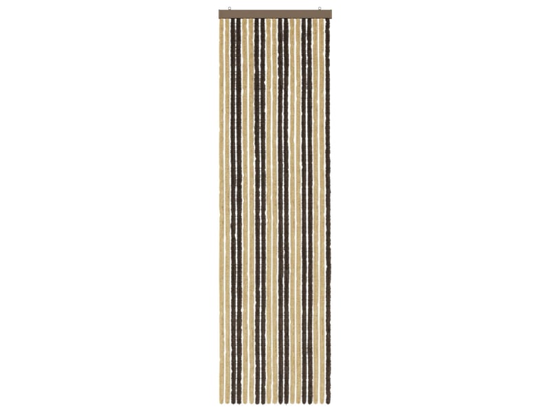  Rideau anti-insectes, moustiquaire en chenille marron foncé et beige cf43477  - Conforama C