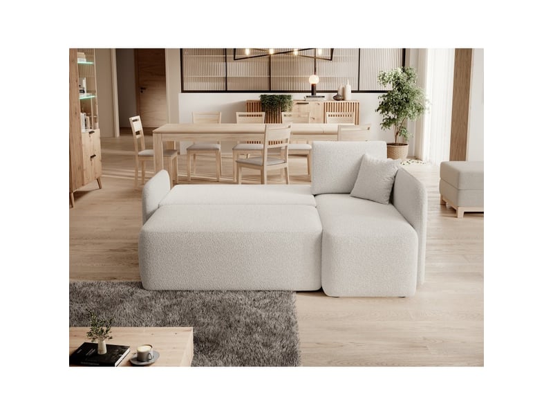  Canapé d'angle collection hedson coloris blanc  - Conforama B