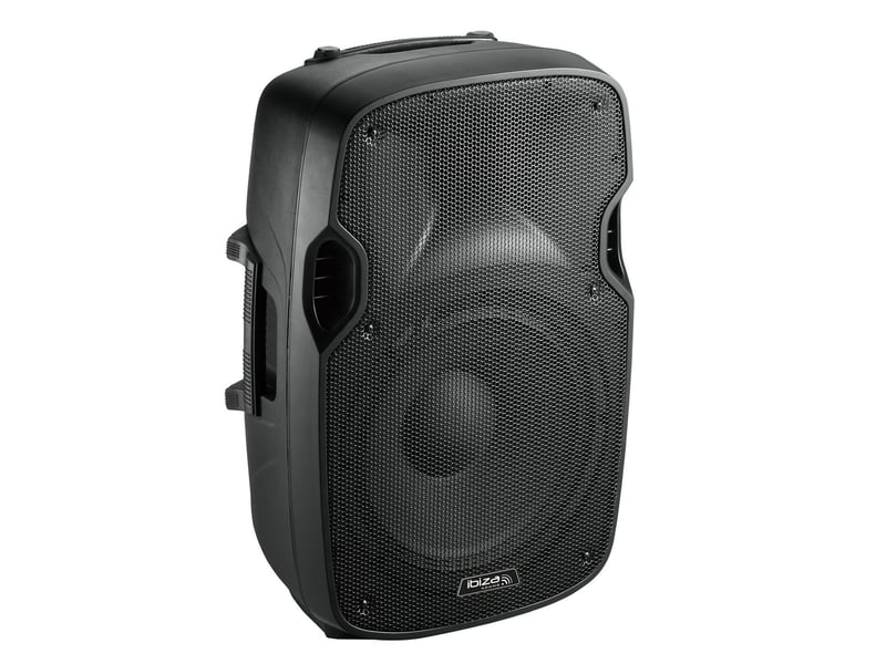  Pack sonorisation enceintes ibiza xtk12 -12-30cm - 2x500w avec amplificateur bm sonic bms-2000w - support pieds +bag et câbles  - Conforama B