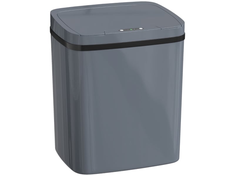 Poubelle automatique 15 l à capteur, 2 modes d’ouverture, grise, 27,6x21,4x33,5 cm - Conforama A