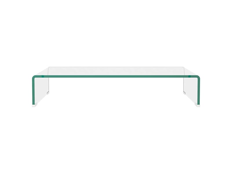  Meuble tv - banc tv - meuble de rangementpour moniteur 70x30x13 cm verre transparent  - Conforama C