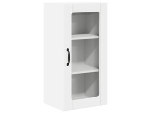 Meuble mural de cuisine, cabinet en verre mural blanc 40x31x80cm shl7589