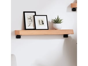 Étagère flottante, etagère murale, étagère suspendue marron clair 60x10x6 cm bois chêne massif traité cf42365