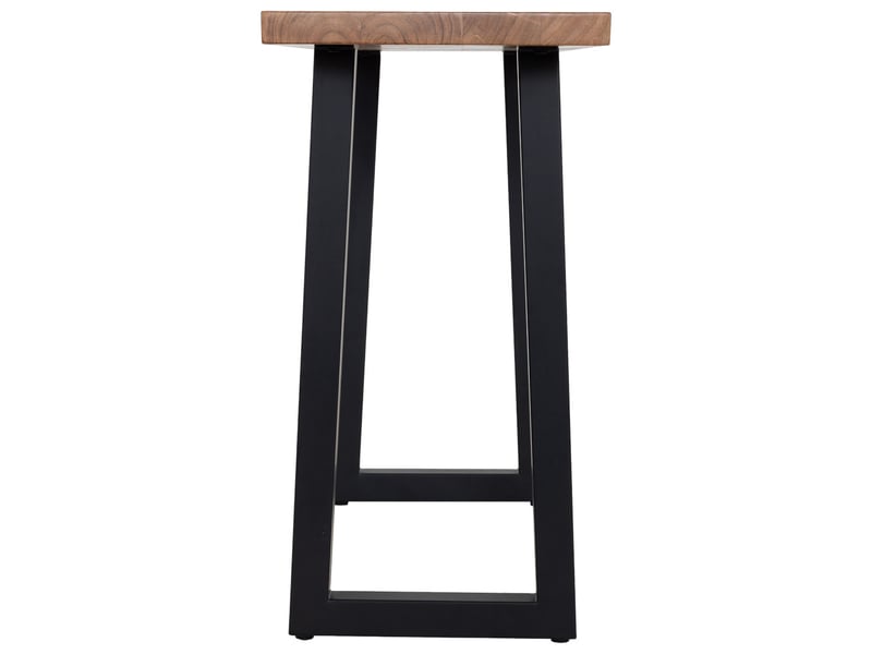  Console d'entrée en bois d'acacia marron avec pieds en fer 120x40x80h cm  - Conforama E
