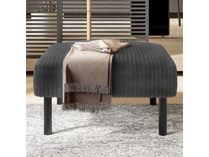 Pouf / repose pied gris