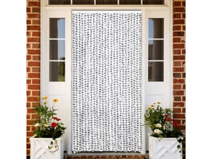 Rideau anti-mouches, moustiquaire gris clair et gris foncé 100x200cm chenille cf43537