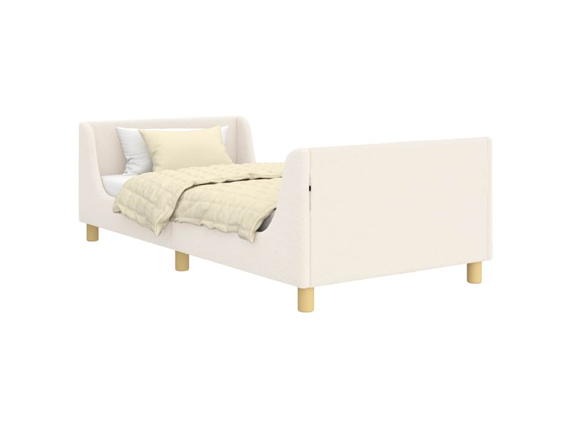  Cadre de lit pour enfants - lit jeune avec tête de lit crème 80 x 200 cm  - Conforama A