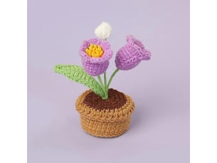 Muguet artificiel crocheté, fleurs artificielles, bouquets pour la maison, mariage et fêteviolet