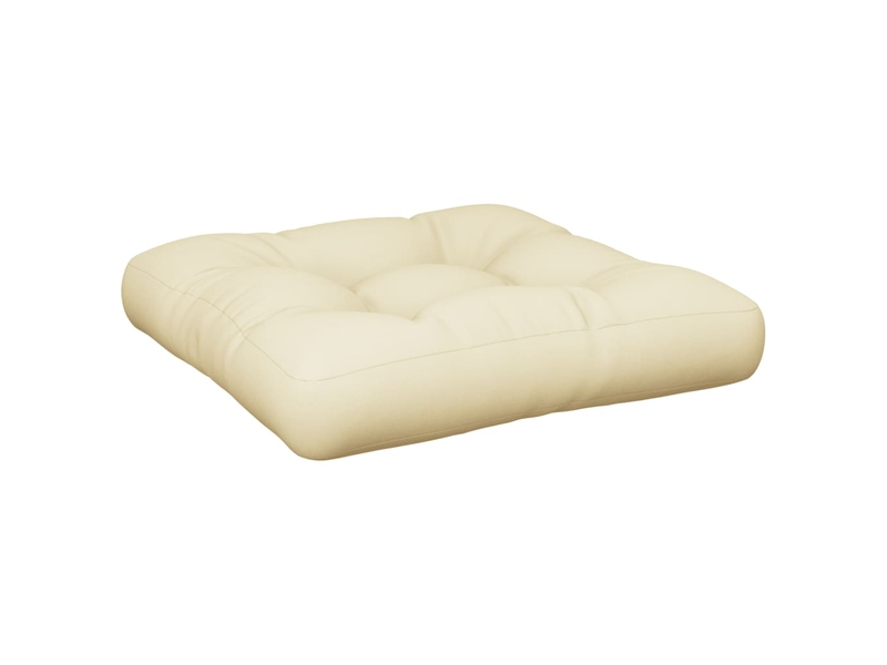  Coussin de palette, coussin de chaise, coussin de canapé crème 58x58x10 cm tissu cf55334  - Conforama A