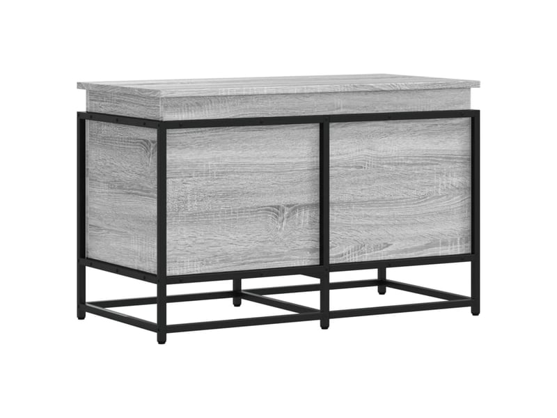  Boîte de rangement, coffre avec couvercle sonoma gris bois d'ingénierie shl11880  - Conforama A