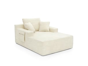 Canapé droit fixe <strong></strong> <strong></strong> 1 place Tissu beige