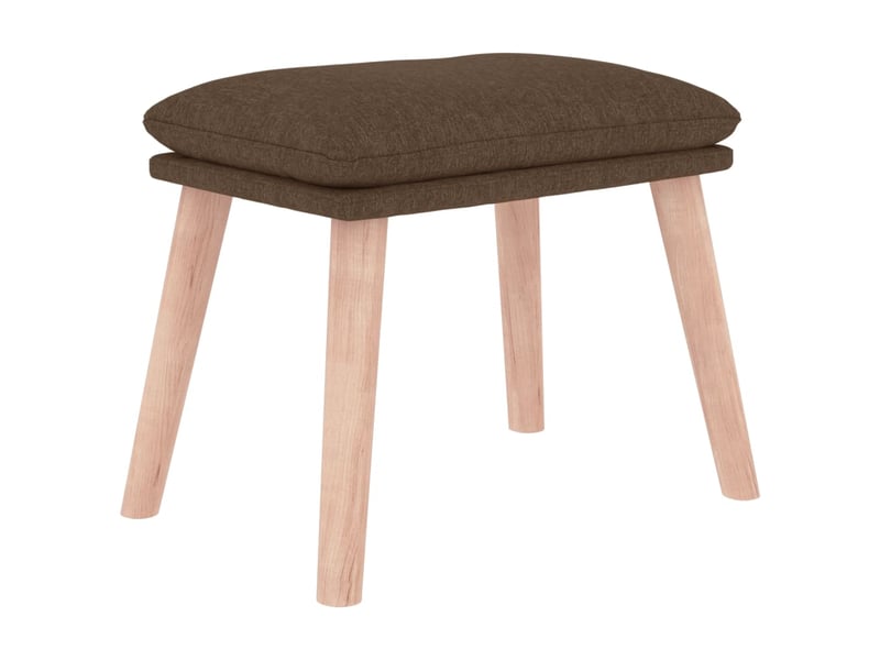  Vidaxl chaise de relaxation avec repose-pied marron tissu  - Conforama E