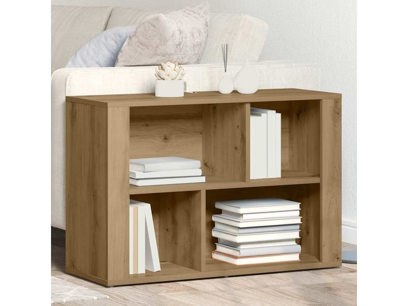  Buffet - bahut - meuble de rangement chêne artisanal 80 x 30 x 53 cm bois d'ingénierie  - Conforama B