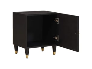 Table de chevet - cabinet de chevet - table de nuit avec porte 2 pc noir 40 x 33 x 46 cm