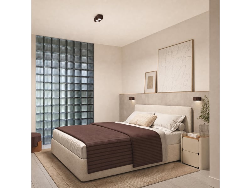 Plafonnier riff 1 brun gx53 aluminium moderne 6x10x10cm SL.3081 - Conforama C