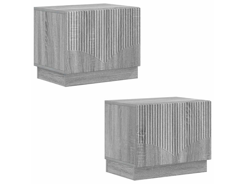 Meuble tv - banc tv - meuble de rangement sonoma gris bois d'ingénierie  - Conforama D