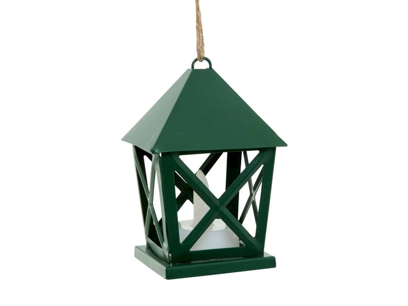  Suspension de sapin lanterne lumineuse led en métal 8 cm  - Conforama C