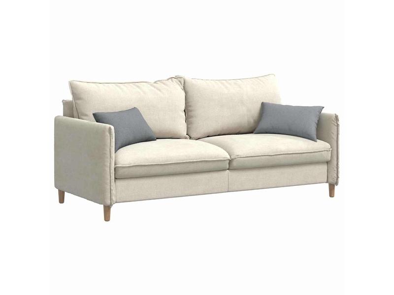  Lot de 2 coussins de canapé, coussins décoratifs tissu gris clair 50 x 30 cm cf58840  - Conforama C