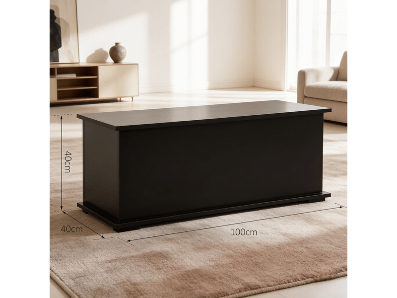 Banc coffre multifonctionnel avec rangement, couvercle rabattable, ottomane compacte, meuble pratique - Conforama C