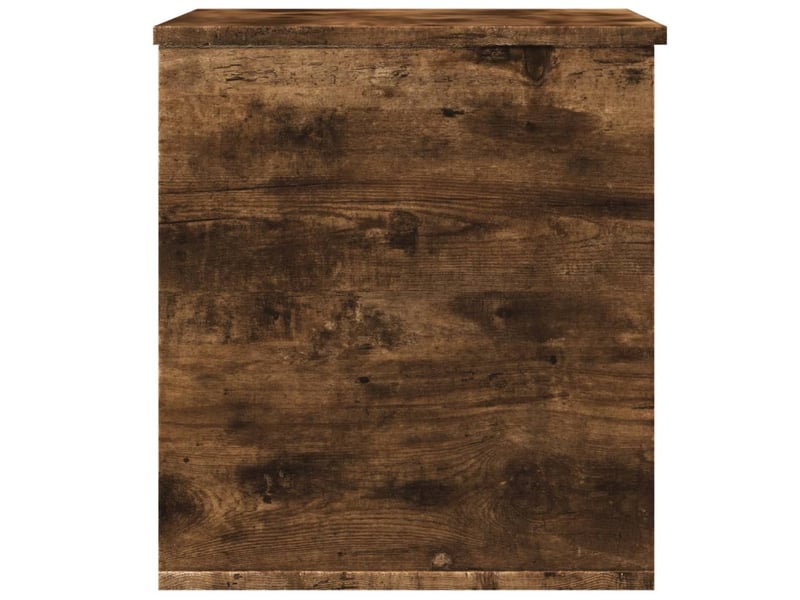  Boîte de rangement, coffre de rangement chêne fumé 60x42x46 cm bois d'ingénierie  - Conforama E
