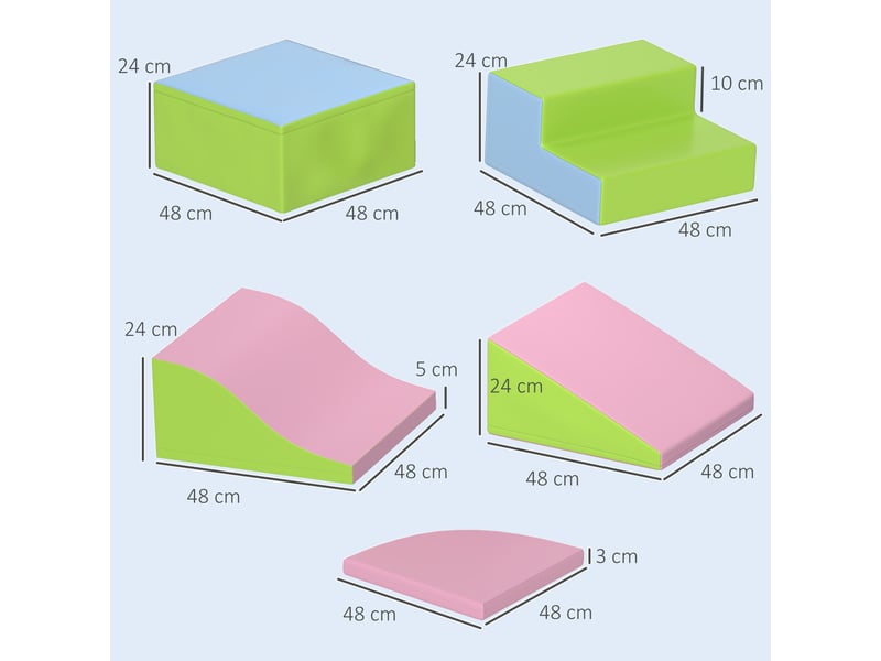  Module motricité bébé 6pcs parcours motricité bébé en mousse epe pour enfants d'âge préscolaire, multicolore  - Conforama C