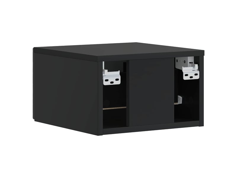  Table de chevet - cabinet de chevet - table de nuit mural noir 49 x 34,5 x 20 cm  - Conforama E