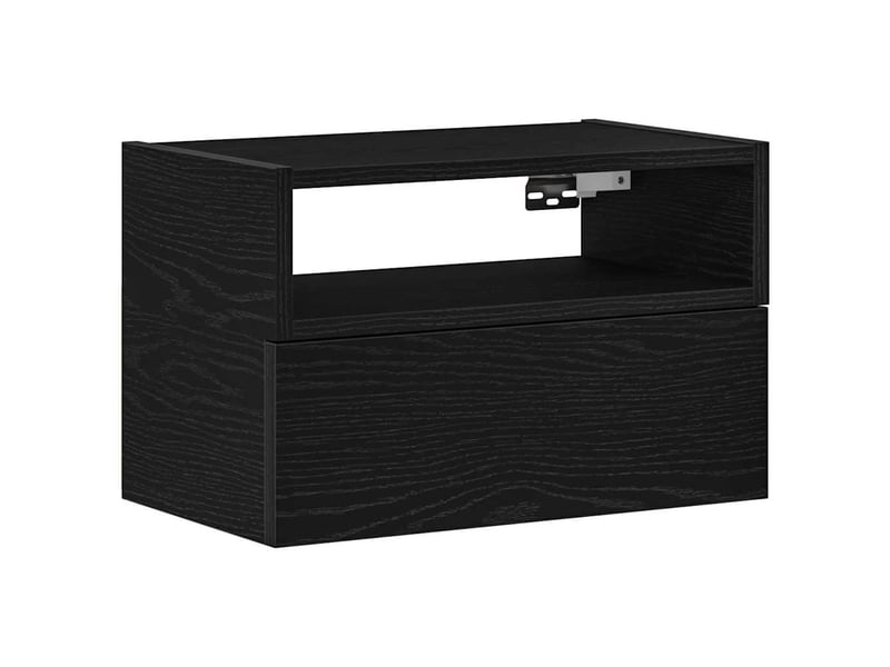  Table de chevet - cabinet de chevet - table de nuit murale noir 45x26x28,5 cm  - Conforama A