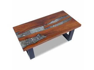 Table basse rectangulaire coloris multicolore