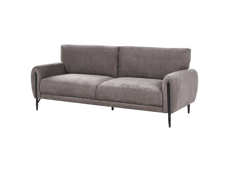  Canapé 3 places skaro tissu chenille taupe  - Conforama D