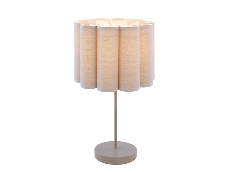Lampe Métal 47 cm beige LOUISE - Conforama A