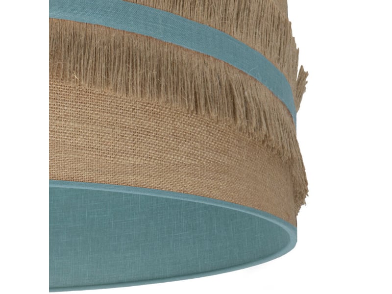  Fabrilamp natalia lampadaire textile sac naturel et turquoise, 1 x e27, h 164 cm, ø 40 cm 188541048 - Conforama C
