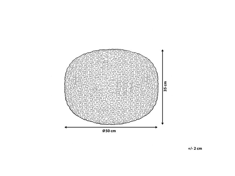 Pouf conrad coton beige clair 46558 - Conforama C