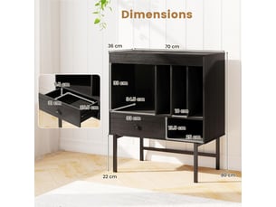 Table basse coloris noir <strong>GIANTEX</strong> <strong></strong>