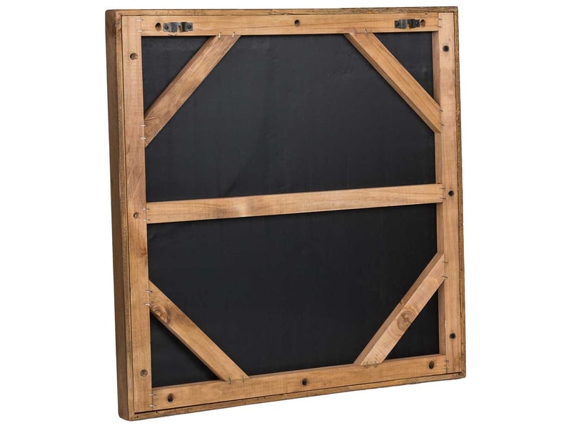  Tableau artisanal en bois recyclé relief noir 62x4x62 cm h  - Conforama D