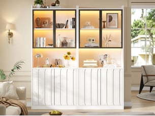 Vitrine coloris blanc SEYAKANY - 160 cmx200 cm